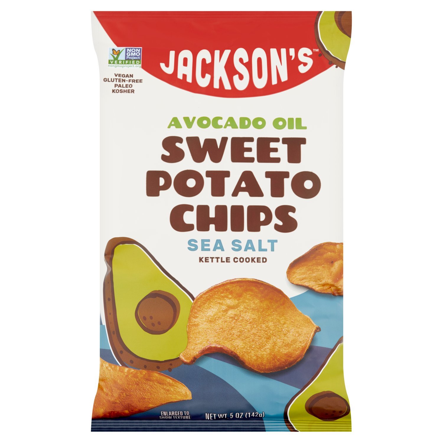 Jackson's Avocado Oil Sea Salt Kettle Cooked Sweet Potato Chips, 5 oz Image 1 of 5