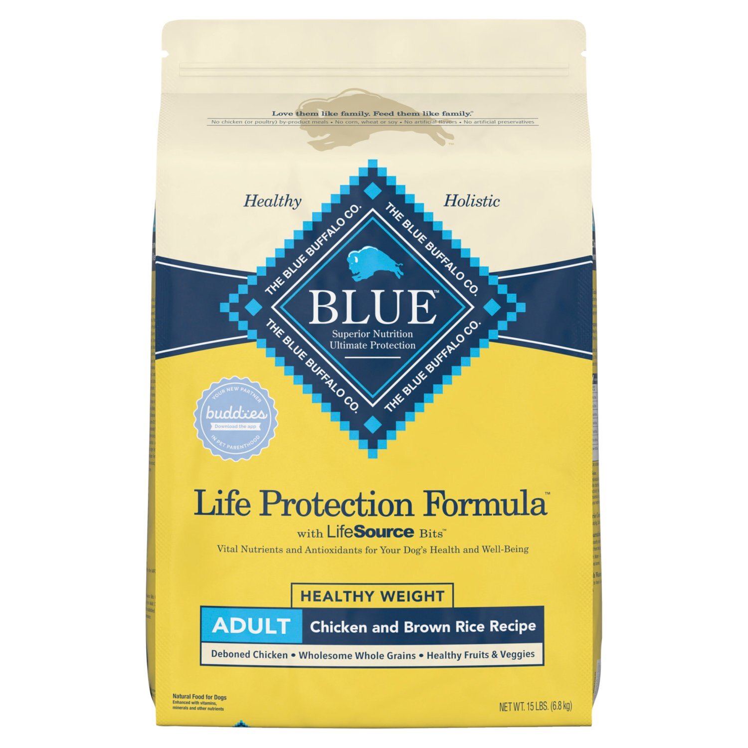 The Blue Buffalo Co. Blue Life Protection Formula Natural Food for Dogs, Adult, 15 lbs Image 1 of 12