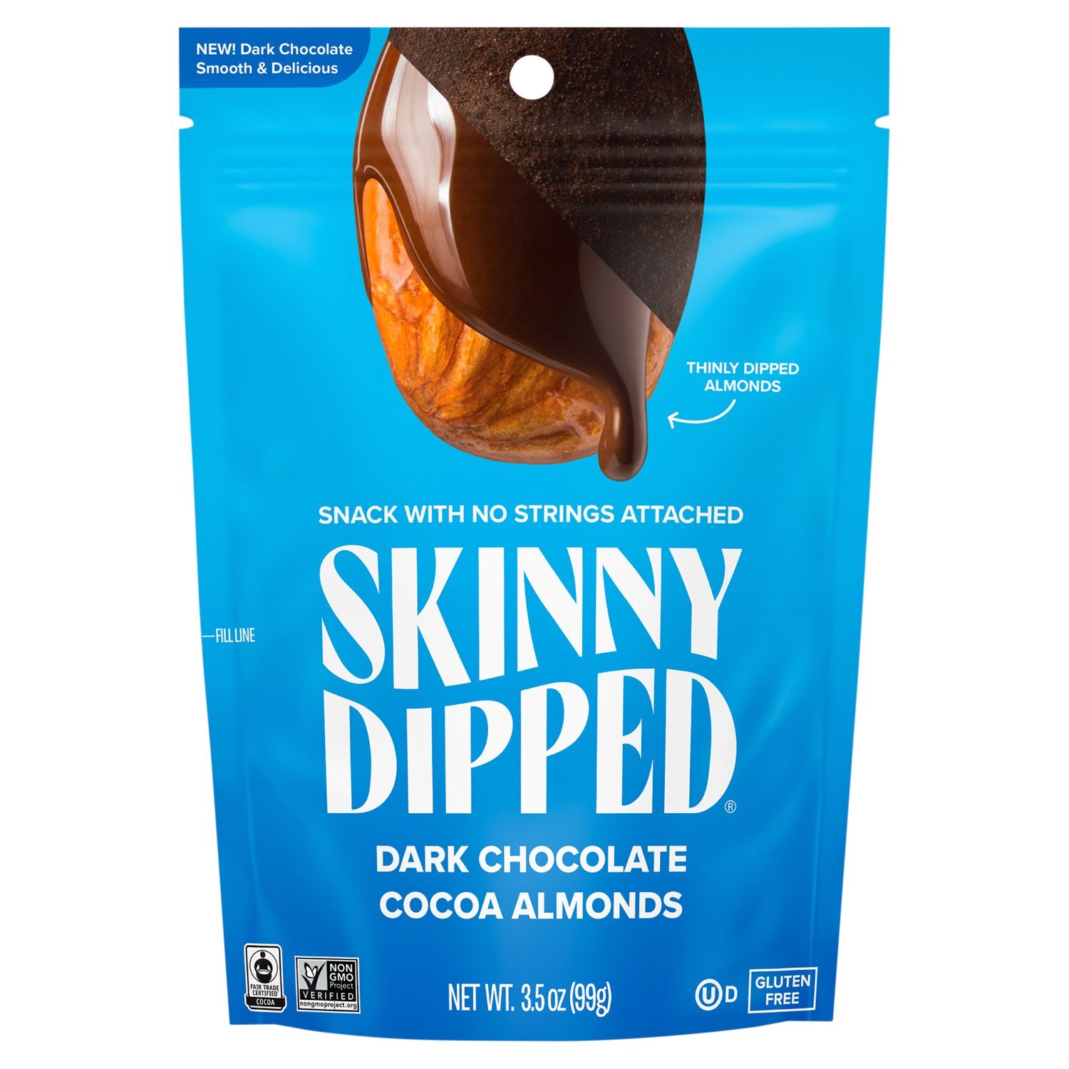 SkinnyDipped Dark Chocolate Cocoa Almonds, 3.5 oz Image 1 of 5