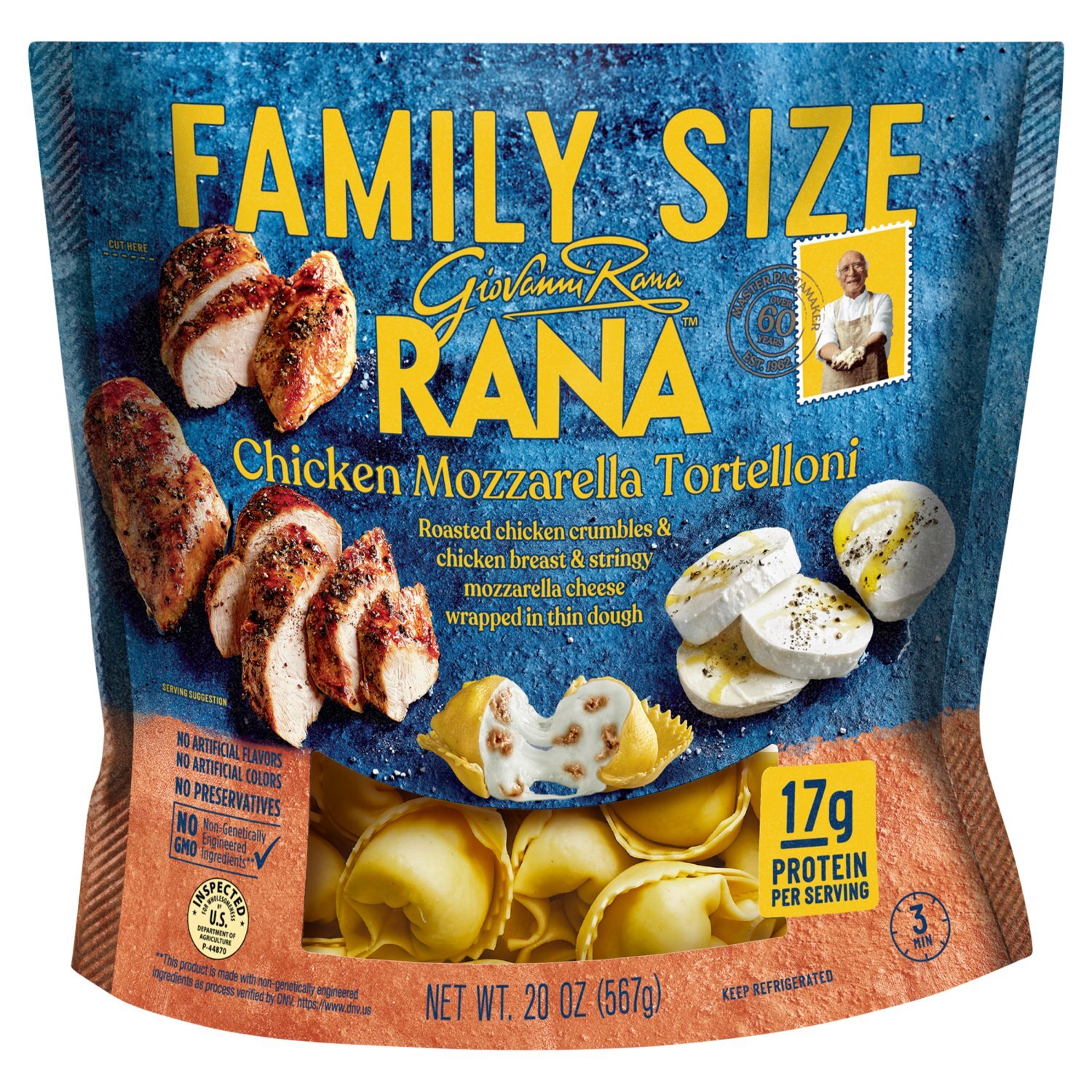 Giovanni Rana Chicken Mozzarella Tortelloni Family Size, 20 oz