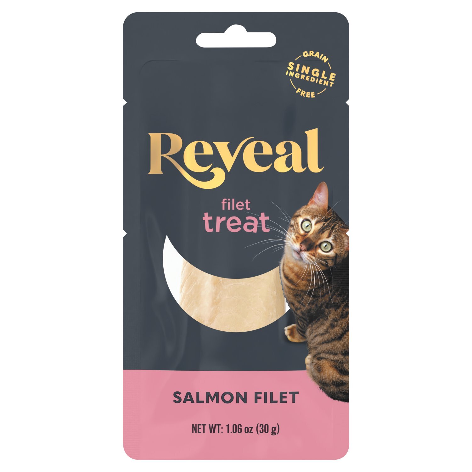 Reveal Salmon Filet Treat Cat Food, 1.06 oz Image 1 of 10