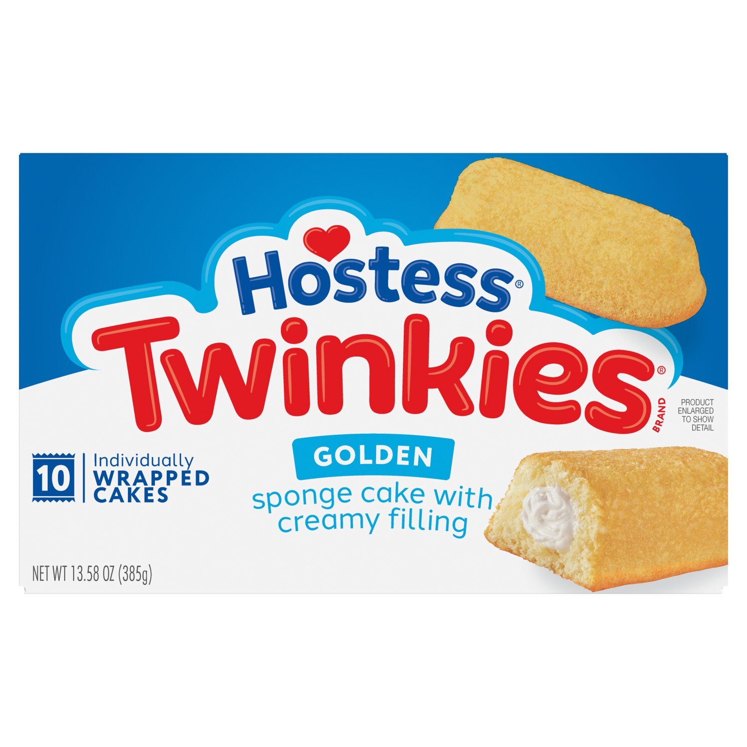Hostess Twinkies Golden Sponge Cake with Creamy Filling, 10 count
