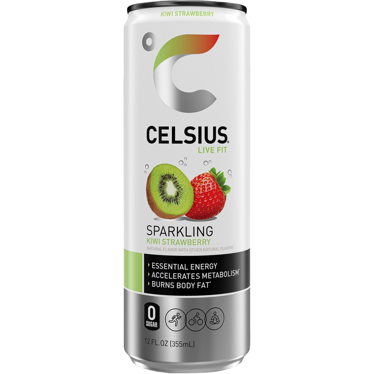 CIEL 「STRAWBERRY LIVE1/2」 Celsius Live Fit Zero Sugar Energy Drink Sparkling Kiwi Strawberry