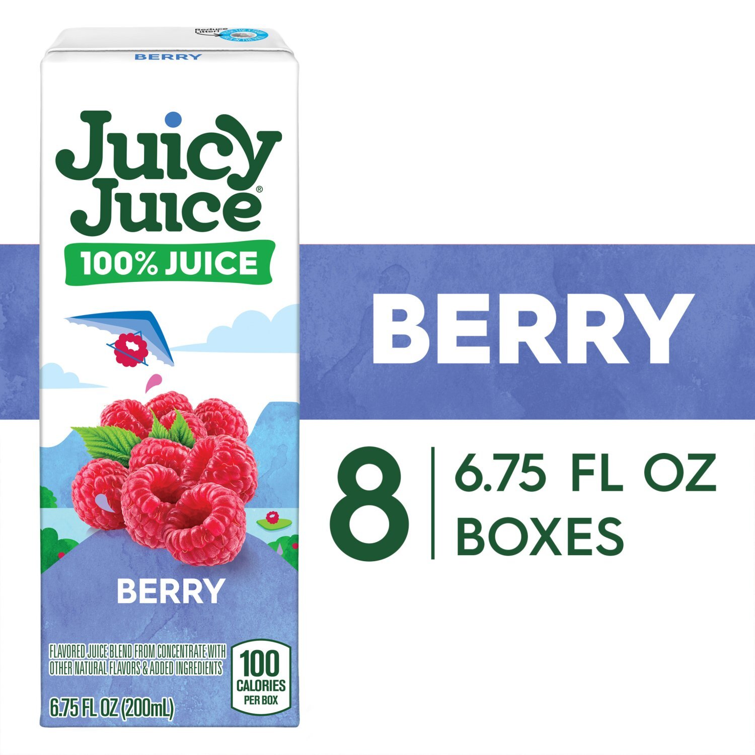 リラクゼーショングッズ JUICY FRUIT CRDB,CRDP 1ml Juicy Juice Berry 100% Juice, 6.75 fl oz, 8 count - The Fresh Grocer