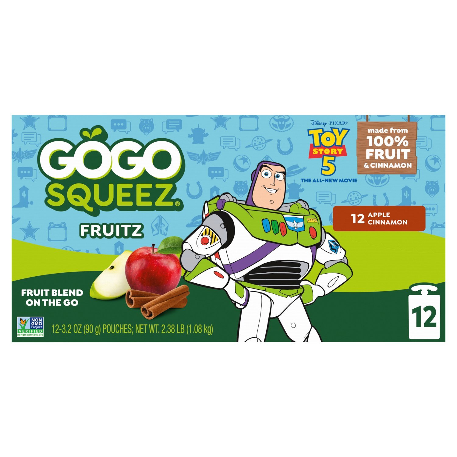 Apple - コウスイ GoGo squeeZ Toy Story 5 No Sugar Added Apple Cinnamon Applesauce