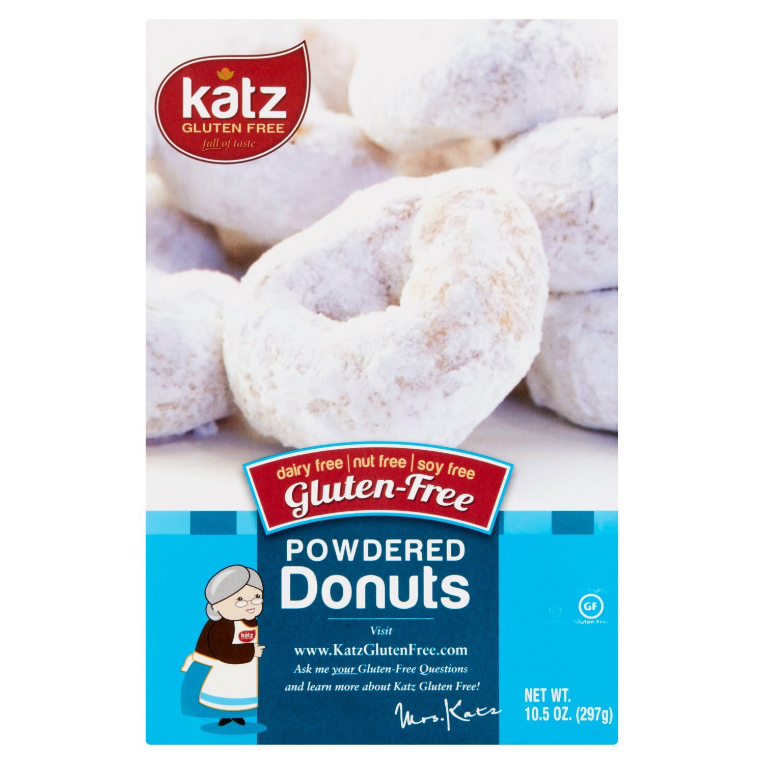 Katz Gluten-Free Powdered Donuts, 10.5 oz Image 1 of 5